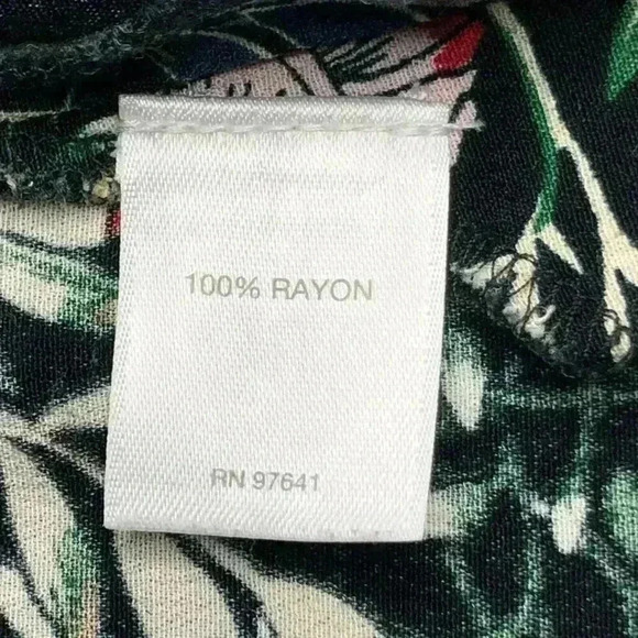 J Jill Tunic sz L Scoop Neck 3/4 Raglan Sleeve Flowy Floral Fairy Grunge Black - Picture 6 of 8